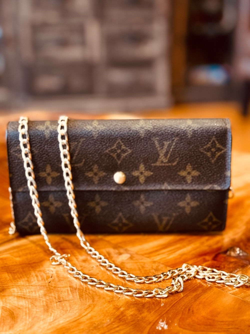 Louis Vuitton, beautiful vintage long Sarah wallet or Crossbody 100% authentic - Picture 3 of 17